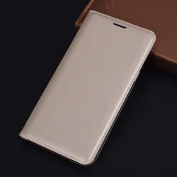 Luxurious Flip Cover Leather Phone Case - Premium Design & Ultimate Protection for J3 2018 (Gold)