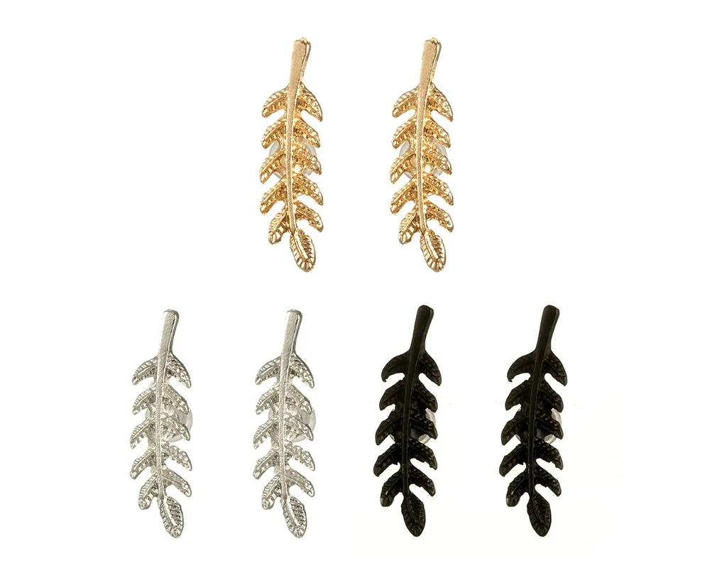 

Leaf Climbers Earrings Crawler Dainty Cuff Stud Earring for Women Girls