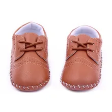 White Color Baby PU Leather Crib Shoes Kids Soft Sole Toddler Shoes 0 12Months