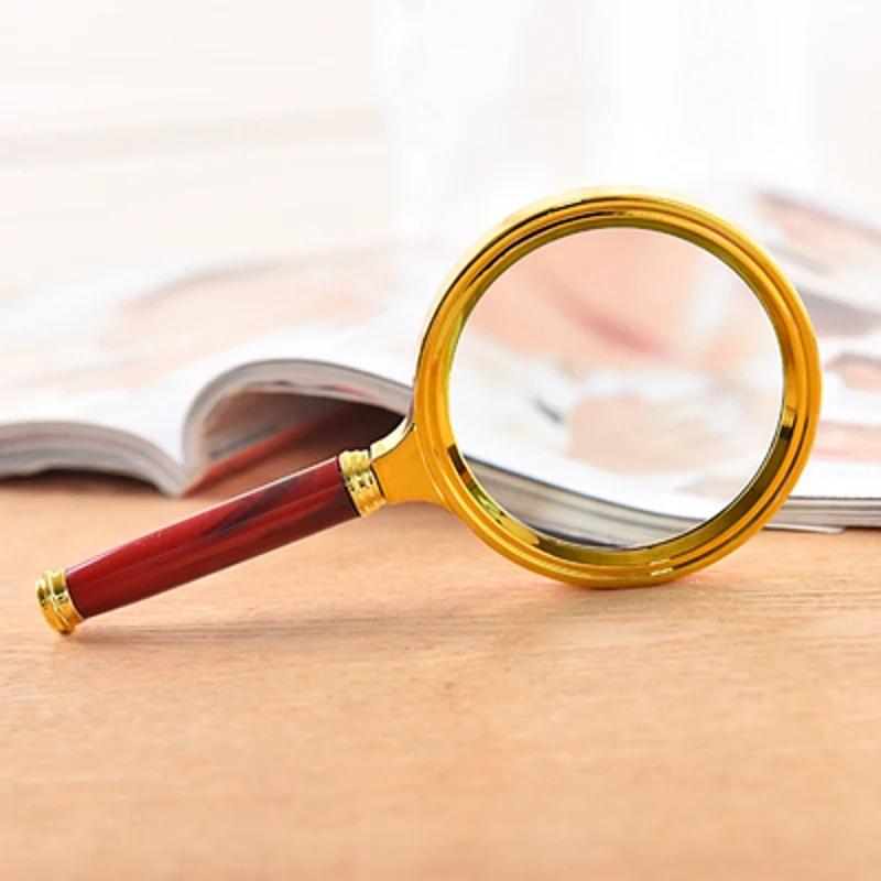 Magnifier HD 10x 80MM Light Handheld the Aged Reading Microscope