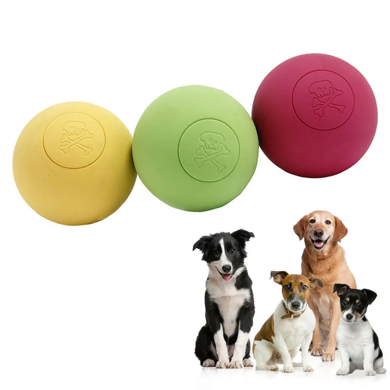 Rubber Ball Dog Toys Solid Bouncing Ball Interactive Toys Bite