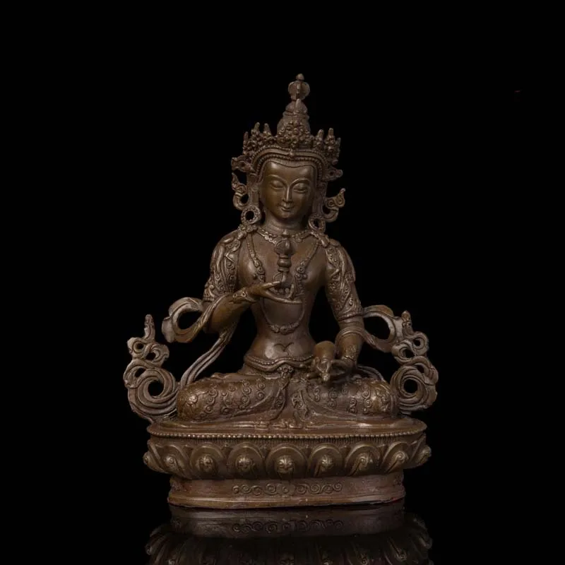 

ATLIE Retro Chinese Bronze Buddha Statue Tibetan Buddhism supplies Tibetan Buddha King kong Mr Statue