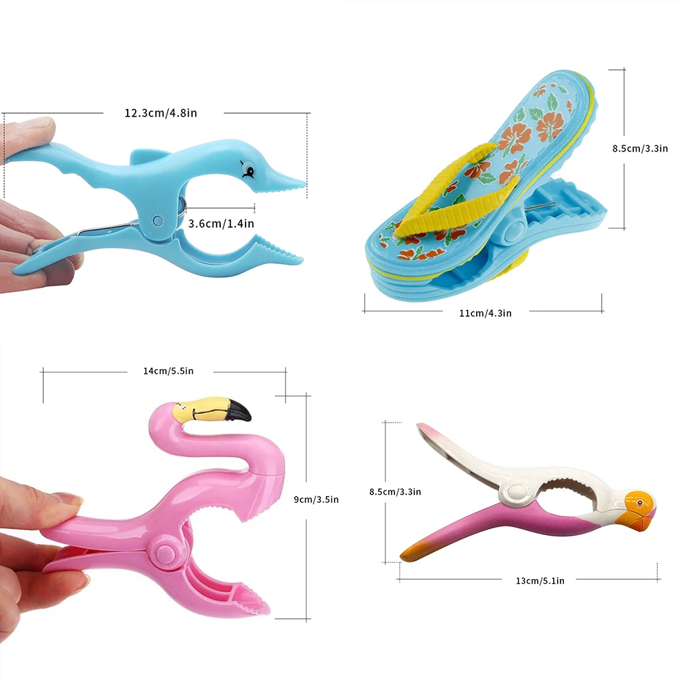 Пластиковый шезлонг пляжное полотенце ветряные зажимы подсолнухи полотенце для бассейна Зажимы Одежда для хранения одеяла стойка милое животное Фламинго в форме