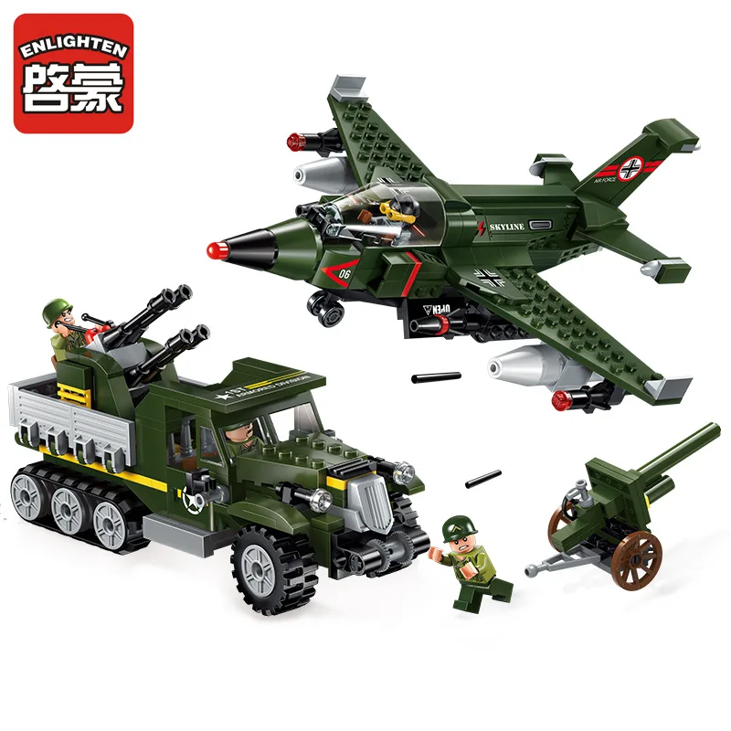 

ENLIGHTEN City Military War Fighter M31 armored vehicles Building Blocks Sets Bricks Model Kids Toys Compatible Lepine toy gift