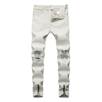 

Distressed Jeans for Men Straight Men Denim Jeans Strech Jeans Homme