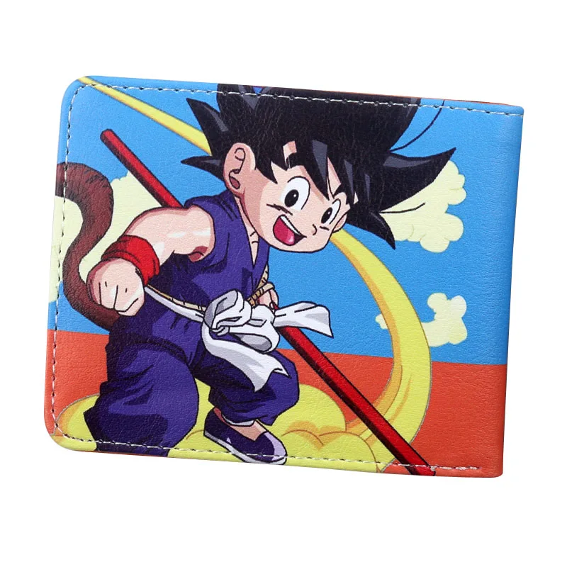 Dragon Ball z кошелек Goku короткий кошелек молодые мужчины, Женщины студентов Аниме Мода короткий кошелек