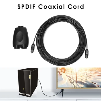 

Digital Optical Fiber Audio Cable Coaxial Cord With 1 in 2 Out Splitter for Amplifiers Blu-ray Player Xbox 360 Soundbar
