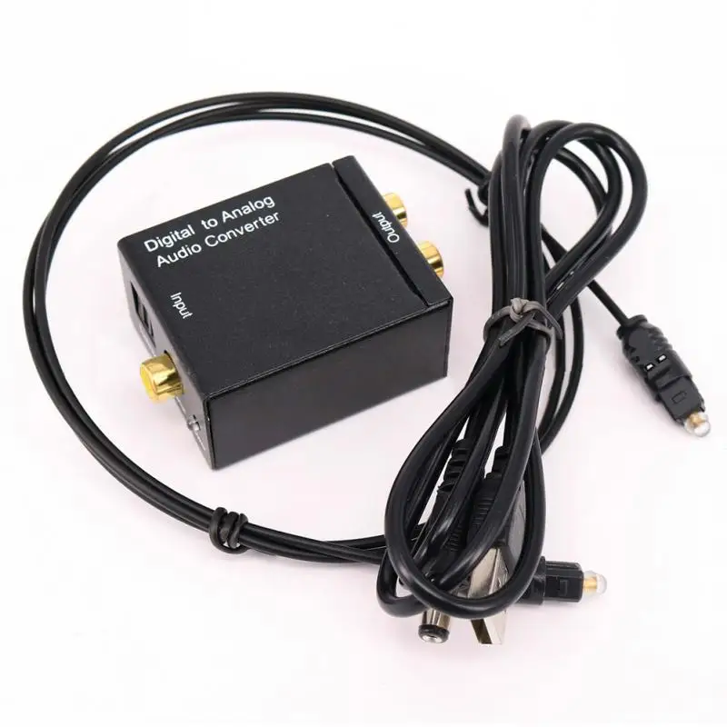 

Audio Signal Converter Adapter Digital Optical Toslink SPDIF Coax Coaxial to Analog L/R RCA #905 New
