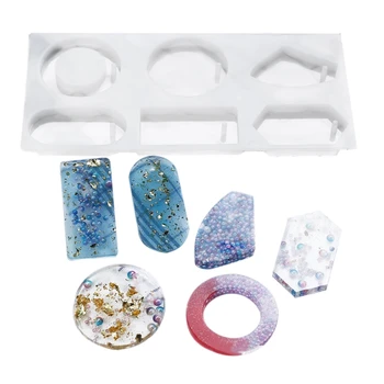 

Clear Silicone Mold Mould Epoxy Resin Jewelry Making Tool Hole For Sweater Chain Pendant Necklace