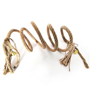

Parrot Ladder Rope Climbing Sling Hemp Rope Toy Bird Perch for Gray Parrot Macaw Parakeet Cockatiel