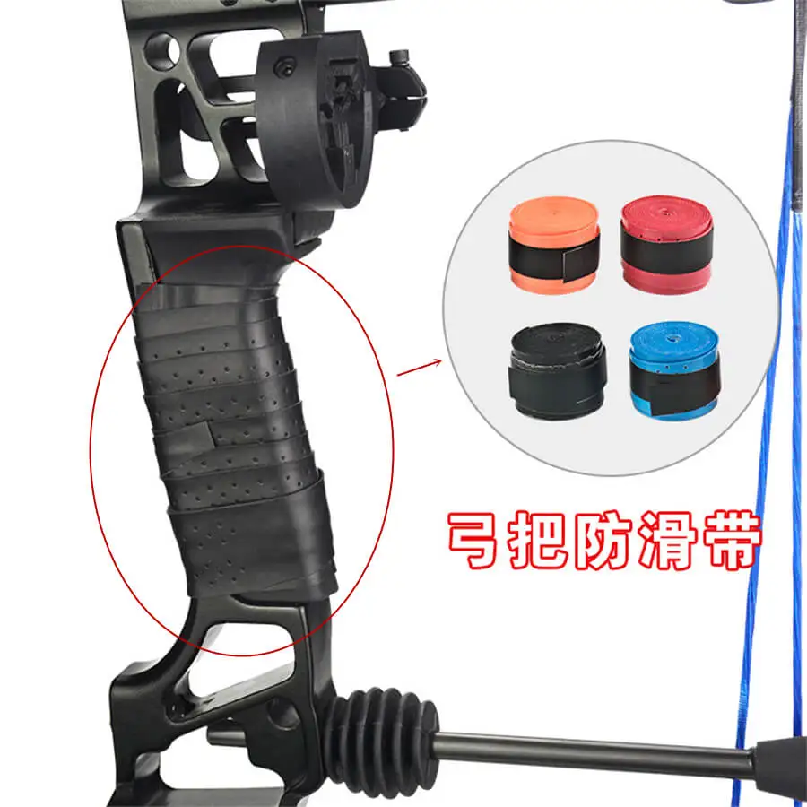 4pcs Archery Bow Handle Grip Tape Absorb Sweat Band Non Slip Stretchy