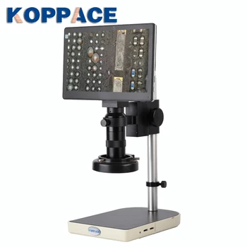 

KOPPACE KP-N90 Mobile phone maintenance microscope 2 million pixel HDMI HD microscope Camera LED ring Light 9 inch display