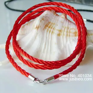 Плетеное ожерелье из хлопкового шнура красного и черного цвета|necklace red|cord