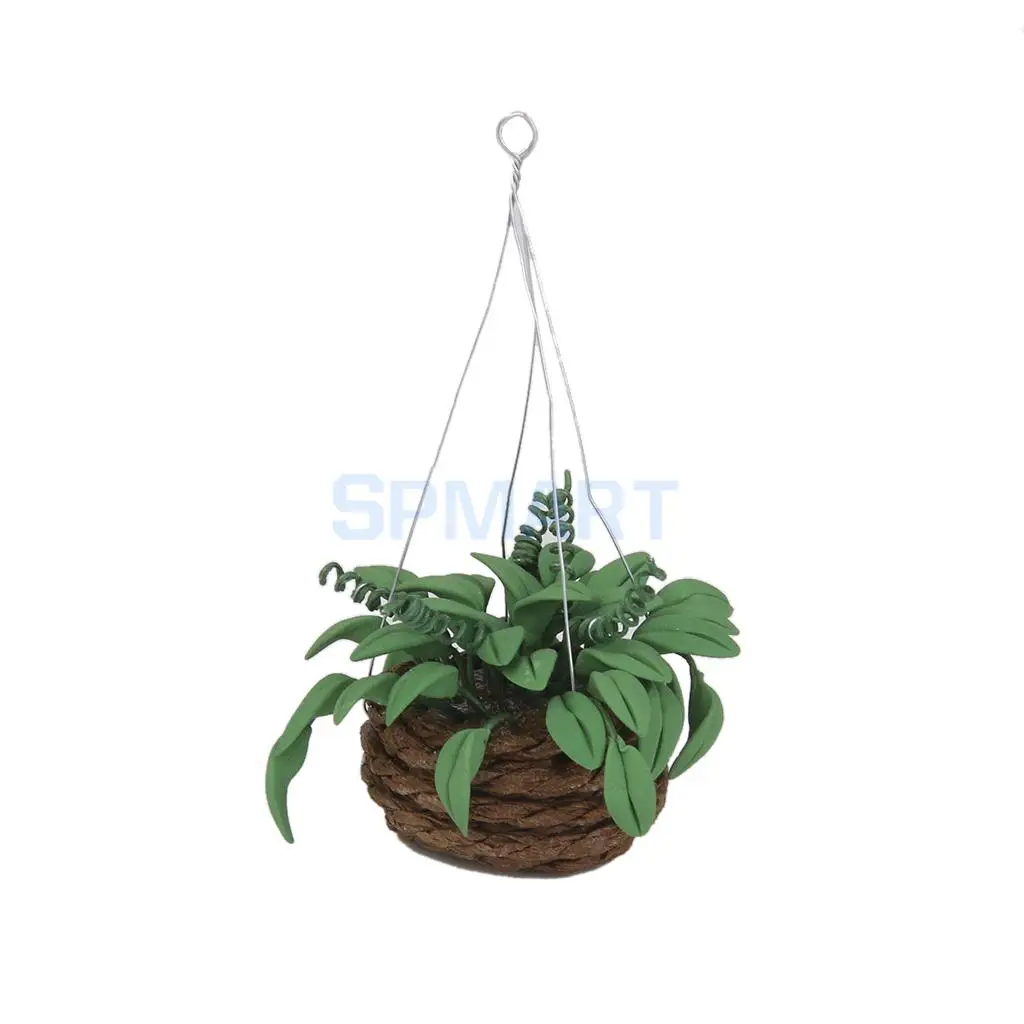 

1/12 Scale Dollhouse Miniature Hanging Plant Garden Accessory