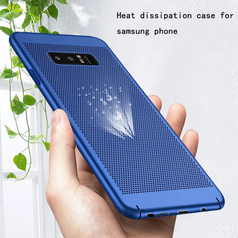 الترا سليم الهاتف حقيبة لهاتف سامسونج غالاكسي S9 S8 S7 S6 حافة زائد الجوف تبديد الحرارة حالة الصلب PC غطاء لسامسونج a7 A5 2017