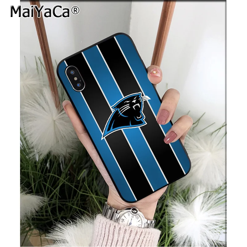 MaiYaCa Carolina Panthers TPU Soft Silicone Phone Case for iPhone X XS MAX 6 6S 7 7plus 8 8Plus 5 5S XR - Цвет: A2