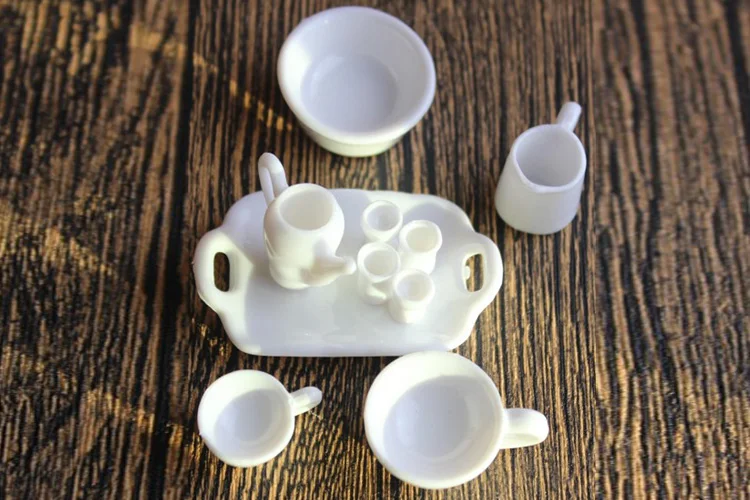 Имитация кухонной чашки набор тарелок миниатюрная фигурка ролевые игры кухня игрушка кукольный дом DIY Аксессуары подарок ребенку