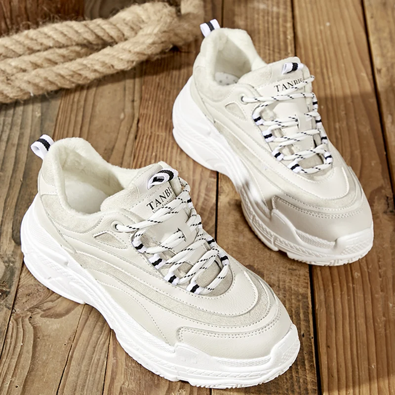 

2019 New Spring Fashion White Sneakers Women Casual Shoes Chunky Sneakers Winter Platform Vulcanize Shoes Woman Chaussure Femme
