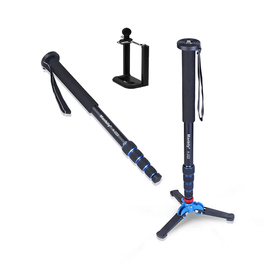 Manbily A 222 + M 1 трость база штатив 1650 мм Alumninum Камера Unipod Monopod Flip Lock w/3 с основанием