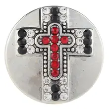 Jayna Lee 20 мм красный кристалл религиозный крест оснастки Шарм Pops Fit имбирь Сменные застежки ювелирные изделия для женщин мужчин подарки GJS7091