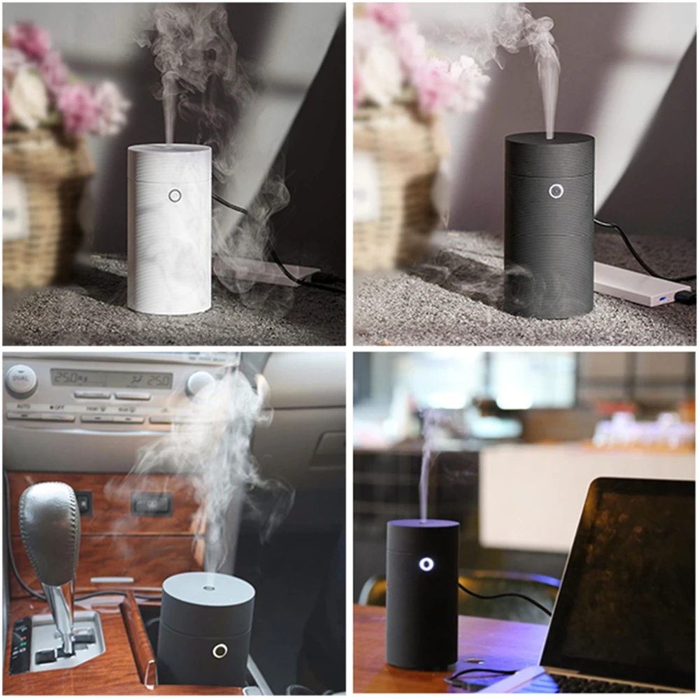 Vvec 55 мл черный круглый USB мини эфирное масло Арома диффузор ультразвуковой