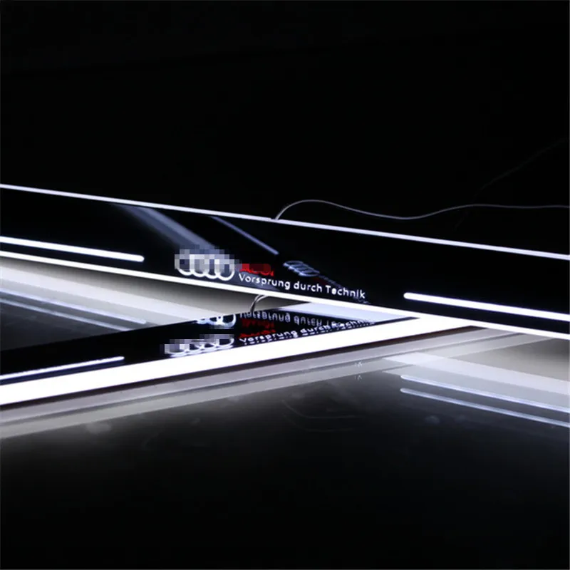 Led Door sill for Audi Q7 LED Moving light Door scuff plate