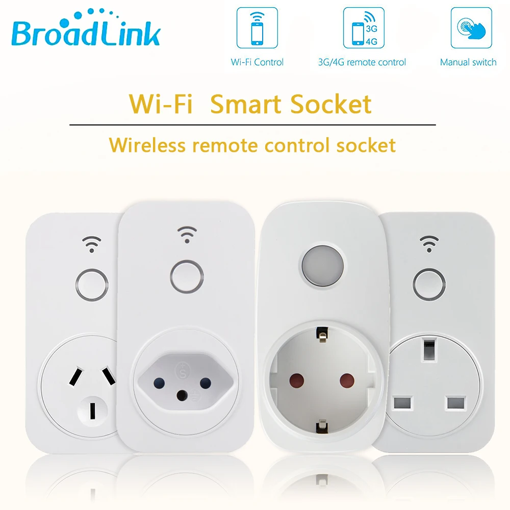 

Broadlink WiFi Smart Socket US BR UK AU EU Plug for Alexa Google Home Smart Home APP Remote Control Light Switch SP2 SP3 Sockets