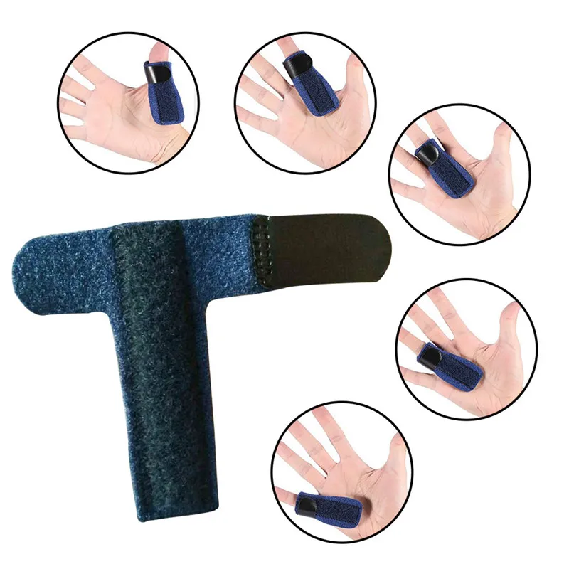 

1Pcs Pain Relief Aluminium Finger Splint Fracture Protection Brace Corrector Support With Adjustable Tape Bandage