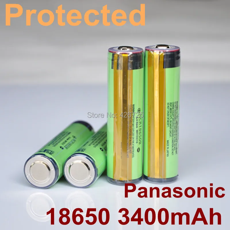 4 шт/партия 18650 3400mah 3,7 V литий-ионная аккумуляторная батарея/18650 батарея 3400mah защищенная для Panasonic