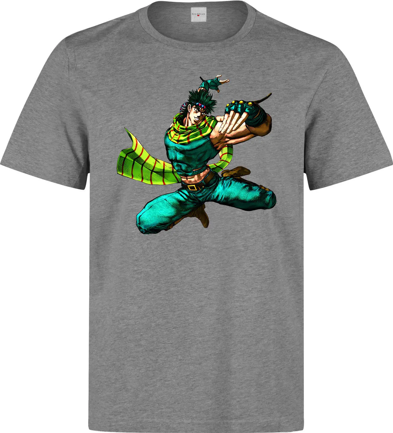 Jojos bizare Adventure Tendancy Joseph Joestar мужская серая футболка Топ с коротким рукавом скидка 100% хлопок футболки
