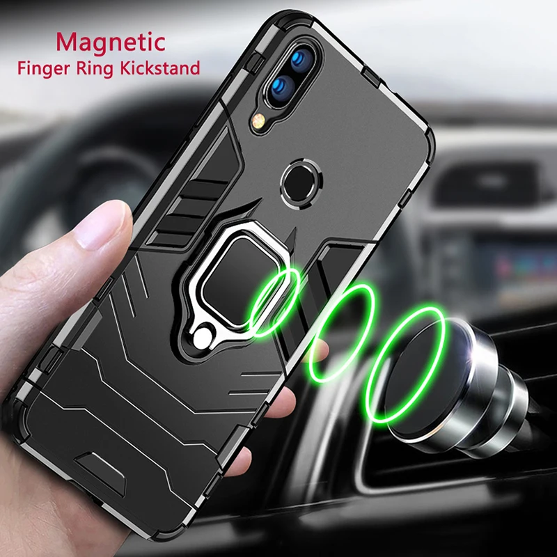 Từ Tính Nhẫn Chân Đế Dành Cho Huawei P30 Pro P20 Giao Phối 30 20X Danh Dự 20 Lite Y9 2019 Chống Sốc Armor bao Da + Dây cute phone cases huawei