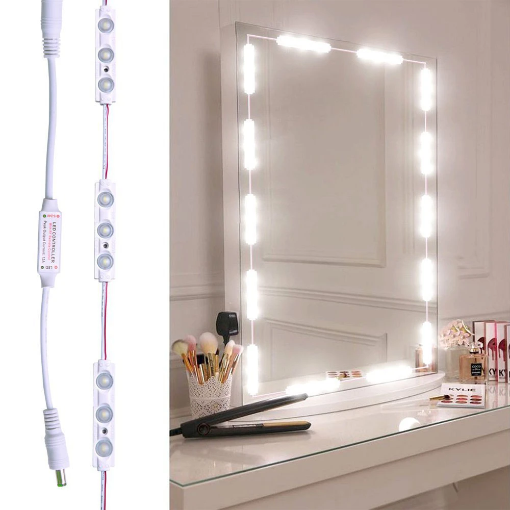 Makeup Cermin Lampu Kamar Mandi Cermin Lampu Vanity String Light Kit Untuk Kosmetik Makeup Rias Meja Tahan Air Ip65 Vanity Lights Aliexpress