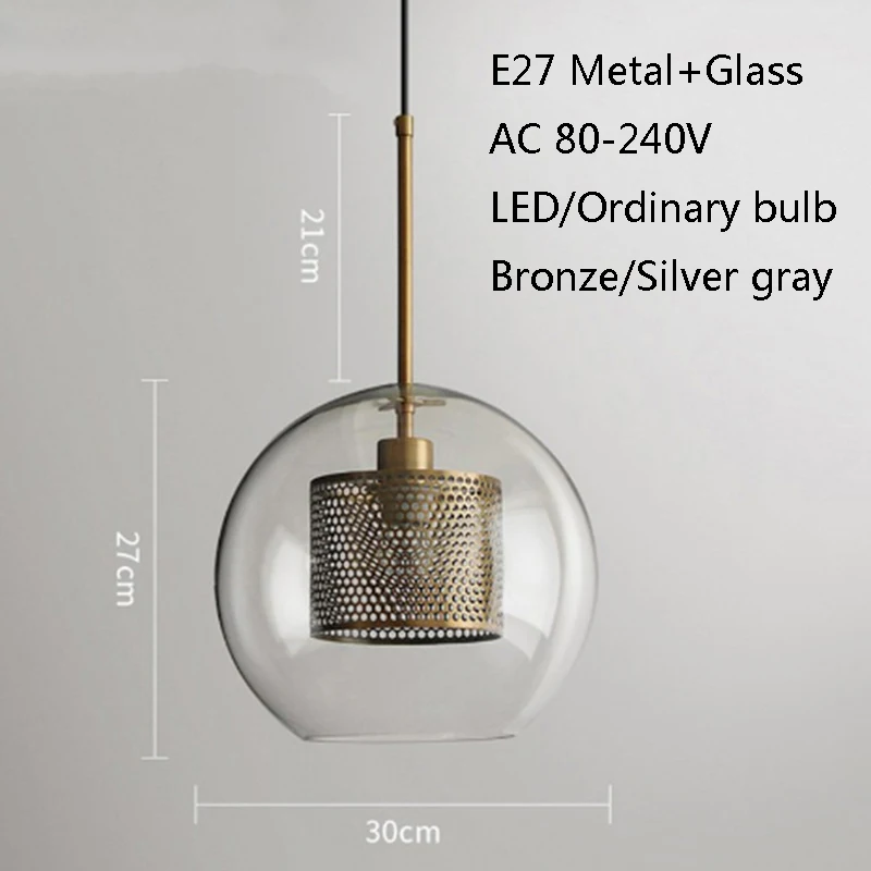 Современный минималистичный стеклянный шар с одной головкой E27 светодиодный подвесной светильник индивидуальный декоративный светильник ing для гостиной спальни кафе-бара