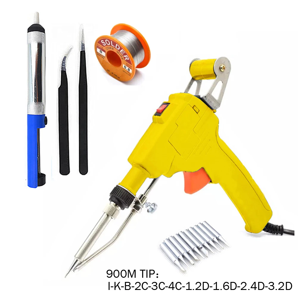 

220V 60W Tin Soldering Iron Kit Automatic Send Tin Gun Electric Soldering Irons Solder Sucker Tweezers Wire Welding Tool