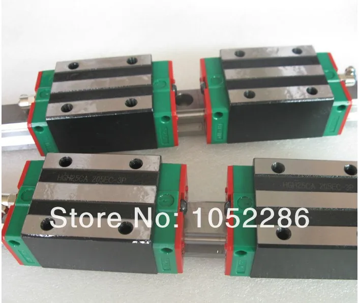 

2pcs 100% original Hiwin rail HGR20-800MM with 4pcs HGH20CA narrow blocks for cnc