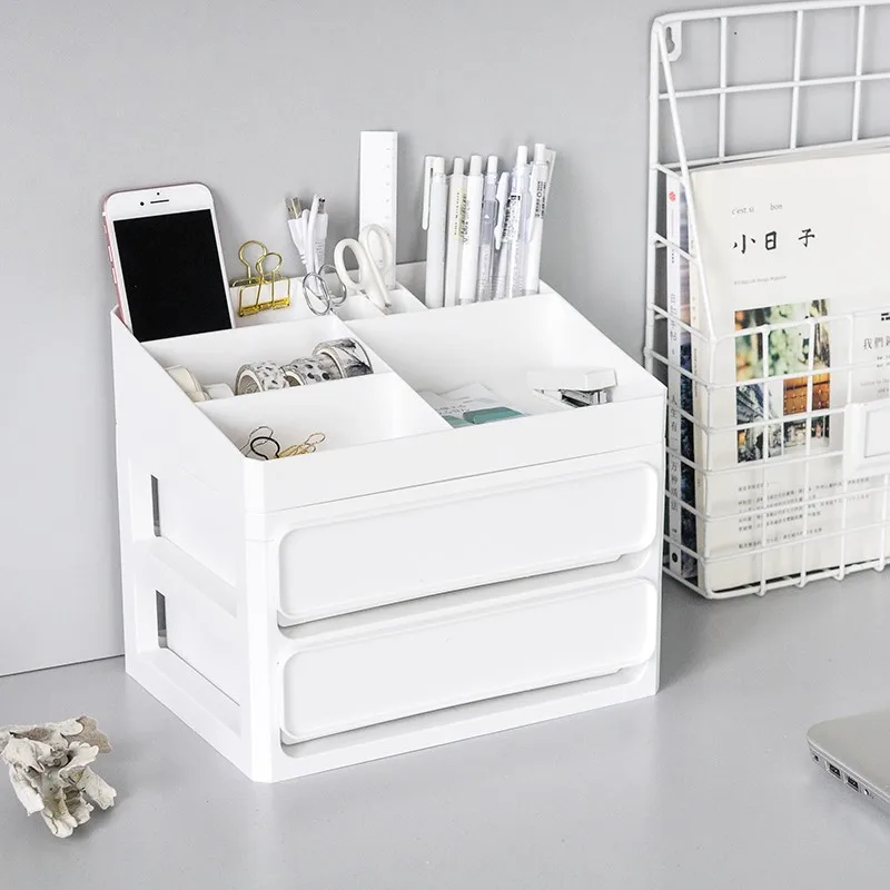 

Drawer Makeup Organizer Desktop Dressing Table Storage Container Cosmetic Jewelry Box Lipstick Holder Plastic Storage Case