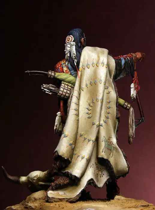 1/9 BUST Resin Figure Model Kit Warrior Mayan Native American Unpainted Unassamb 
