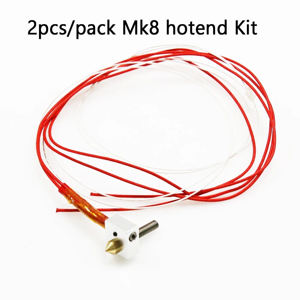 2 шт./лот Anet A6 A8 MK8 hotend экструдер комплект I3 Экструзионная головка КОМПЛЕКТ 0 3 4 5 мм