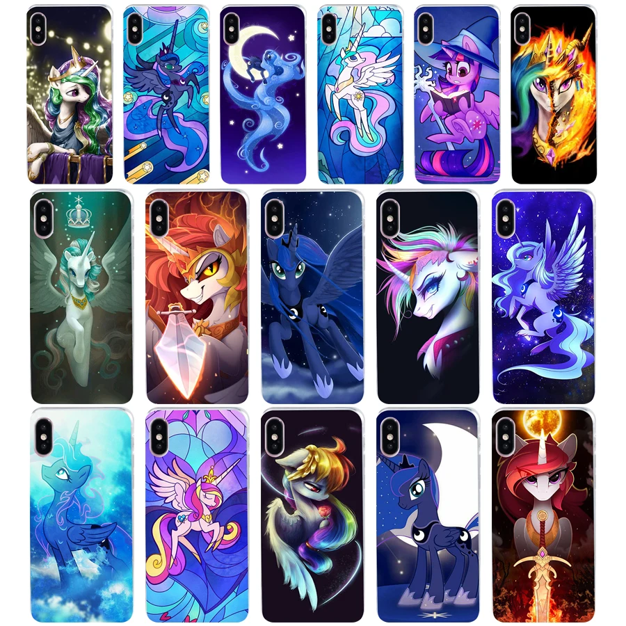 

224WE princesa luna pony Soft Silicone Tpu Cover phone Case for iphone 5 5s se X XR XS Max case