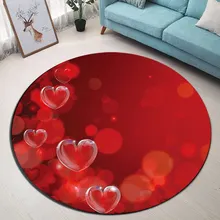 В форме сердца пузырьковый круглый коврик и ковер из пены памяти для детей, дома, гостиной, красная спальная Подушка, коврик для ванной комнаты