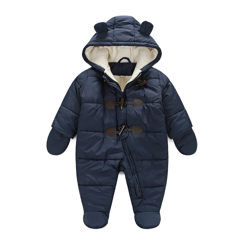 

new 216 baby winter clothes cotton thick warm Hooded baby jumpsuits newborn baby boy girl romper children snowsuit down clothing