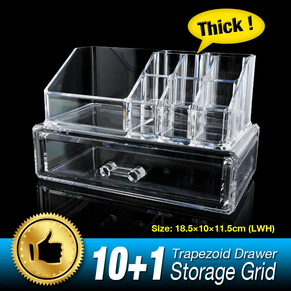 

New Creative Makeup Display Lipstick Stand Case Cosmetic Organizer Case Lipstick Holder Display Stand Clear Acrylic