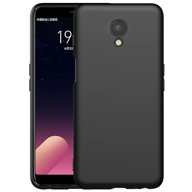 Матовый чехол для meizu m6s M6S силиконовая задняя крышка черный оригинальный мягкий