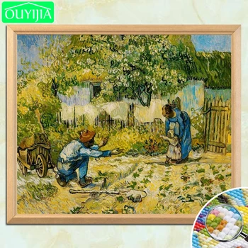 

Van Gogh Famous Painting "Toddler" 5D DIY Diamond Painting Full Square Diamond Embroidery Rhinestones Mosaic Handwork Picture