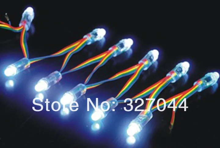 

300pcs/lot Free shipping colorfull 12MM christmas light RGB 12mm rgb led string light LED Pixel Light