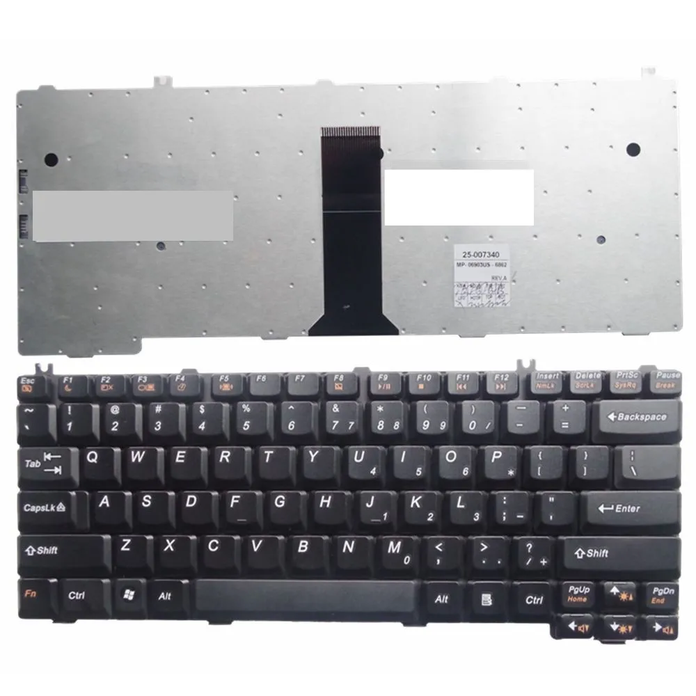 US steel plate Black New English Replace laptop keyboard For Lenovo