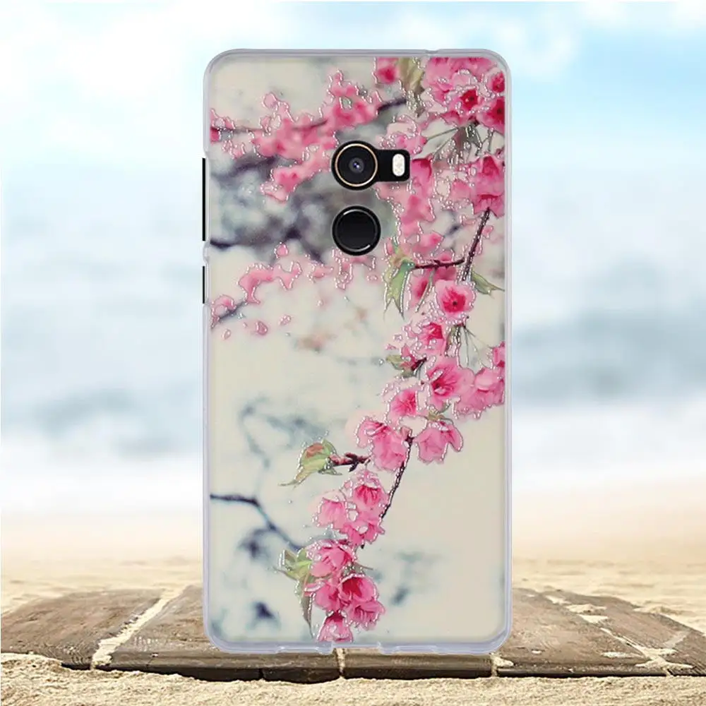 Чехол для Xiaomi mi mix 2 / Mi Mix Evo мягкий силиконовый чехол из ТПУ 3D Цветочный mix2 m чехлы