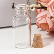 Новые 50 шт 1,5 мл/2 мл/5 мл мини стеклянные прозрачные пробковые бутылки маленькие пустые бутылки Популярные