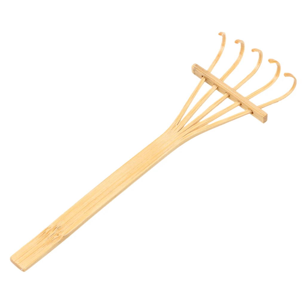 PACK 2PCS Bamboo Rake Ornament for Home Garden Bonsai Microandscape Decor