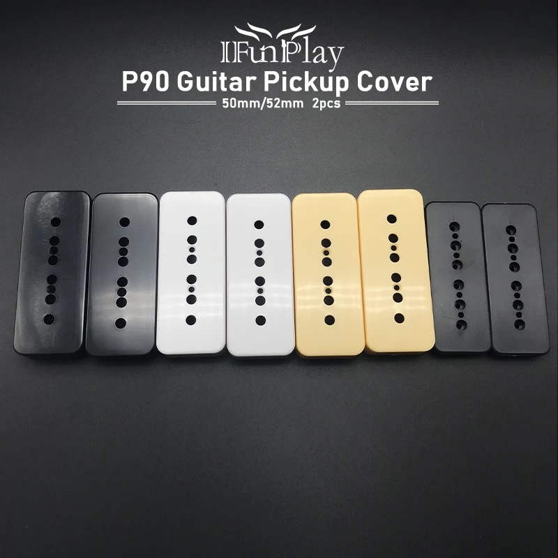 

2pcs P90 Soapbar 6 String Pickup Cover for Electric Guitar Replacement part 50mm/52mm Neck Bridge Pickup Cover with Bobbin